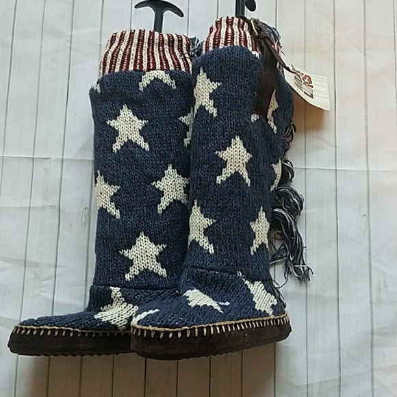 NWT NEW Muk Luks Boots Stars Small 5 6 Festival - Picture 4 of 8